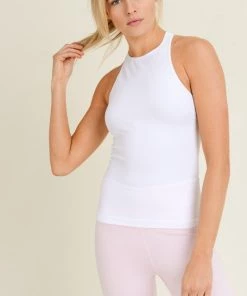 Mono B Racerback Workout Tank - White