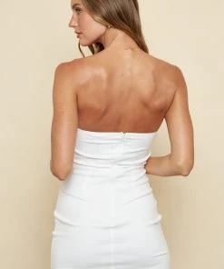 Blue Blush White Corset Top Mini Dress