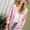 Eesome Women's Clothing Mauve Animal Print Satin Blazer Jacket 1 Eesome Women's Clothing Mauve Animal Print Satin Blazer Jacket