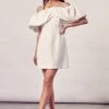 Do + Be Women's Clothing White Puff Sleeve Off The Shoulder Dress 2 Do + Be Women's Clothing White Puff Sleeve Off The Shoulder Dress
