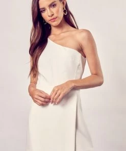 Do + Be White One Shoulder Romper Dress