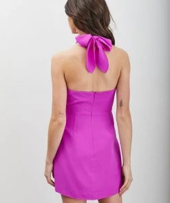 Do + Be Orchid Purple Halter Neck Mini Dress