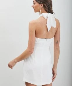 Do + Be White Halter Neck Mini Dress