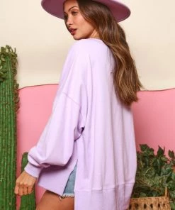 Fantastic Fawn Purple Sequin Star Patches Pullover Sweatshirt 7 Fantastic Fawn Purple Sequin Star Patches Pullover Sweatshirt