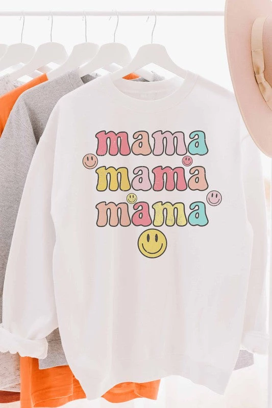 Weekndr White Mama Smiley Face Crewneck Sweatshirt 3 Weekndr White Mama Smiley Face Crewneck Sweatshirt
