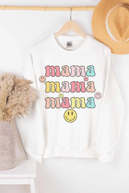 Weekndr White Mama Smiley Face Crewneck Sweatshirt 4 Weekndr White Mama Smiley Face Crewneck Sweatshirt