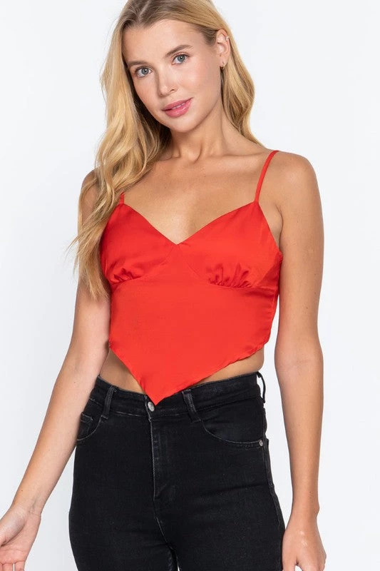 2NE1 Apparel Red Satin Bandana Tank Top 3 2NE1 Apparel Red Satin Bandana Tank Top