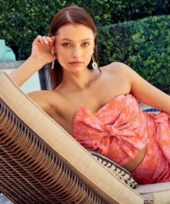 Do + Be Pink And Orange Floral Tube Top