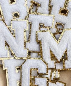 The Sandy Pearls Ivory Chenille Letter Patch