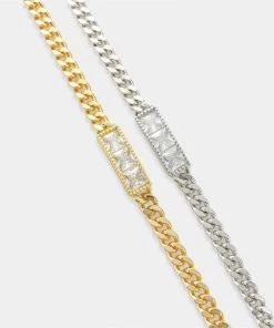 OMG Blings Cuban Chain Triple CZ Pendant Necklace 8 OMG Blings Cuban Chain Triple CZ Pendant Necklace
