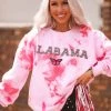 Vintage Distressed Alabama Tie Dye Crewneck Women's Clothing