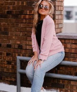 KORI America Women's Clothing Alice Mauve Pink Blazer Jacket