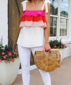 Entro All About It Taupe Ruffle Tie Top 21 Entro All About It Taupe Ruffle Tie Top