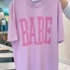 Bacon Lettuce Tomato Babe Pink Graphic Tee