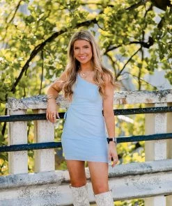 Le Lis Baby Blue Cutout Mini Dress 9 Le Lis Baby Blue Cutout Mini Dress