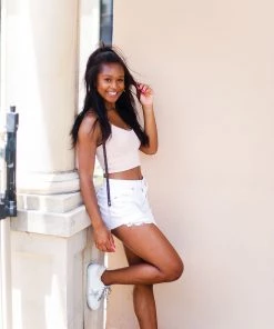 Nikibiki Women's Clothing Light Pink Spaghetti Strap Cropped Tank