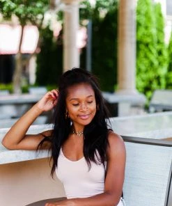 Nikibiki Women's Clothing Light Pink Spaghetti Strap Cropped Tank