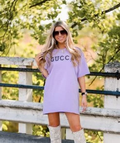 Vintage Distressed Women's Clothing Back With A Bang Purple Graphic Tee