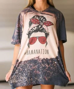 CSNY Bamanation Acid Washed Graphic Tee