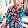 Blue Buttercup Black And Pink Tie Dye Sweatshirt Women's Clothing