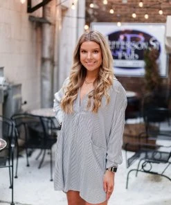 HYFVE Women's Clothing Black And White Pin Stripe Tunic Top 23 HYFVE Women's Clothing Black And White Pin Stripe Tunic Top