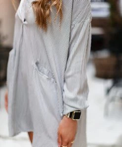 HYFVE Women's Clothing Black And White Pin Stripe Tunic Top 21 HYFVE Women's Clothing Black And White Pin Stripe Tunic Top