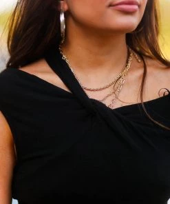 Le Lis Black Asymmetrical Knit Bodysuit