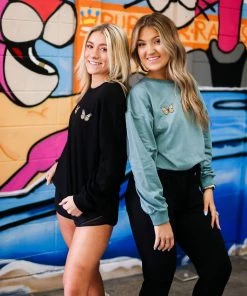 Vintage Distressed Black Butterfly Graphic Crewneck Sweatshirt Women's Clothing 11 Vintage Distressed Black Butterfly Graphic Crewneck Sweatshirt Women's Clothing