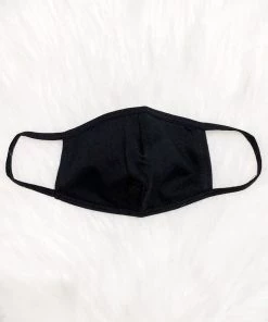 Le Lis Black Cotton Face Mask