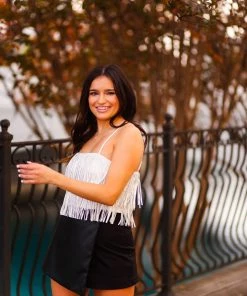 Do + Be Black Faux Leather Mini Skort