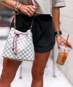 Mono B Women's Clothing Black High Waisted Athletic Shorts