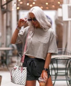 Mono B Women's Clothing Black High Waisted Athletic Shorts