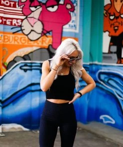 Mono B Women's Clothing Black High Waisted Leopard Biker Shorts