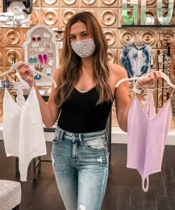 Dynamic Fashion Lilac Racerback Ribbed Bodysuit Women's Clothing