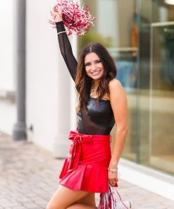 Blue Blush Black Mesh Contrast One Shoulder Bodysuit Women's Clothing