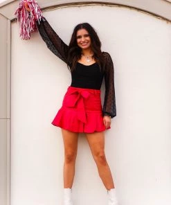 Le Lis Black Mesh Star Patterned Bodysuit Women's Clothing