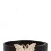 Icco Black Rhinestone Butterfly Belt Women's Clothing