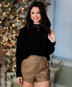 HYFVE Black Ribbed Knit Sweater