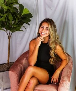 Illa Illa Black Ruched Sleeveless Knit Dress