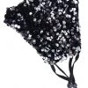 Funteze Black Large Sequin Face Mask 2 Funteze Black Large Sequin Face Mask