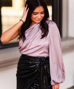Do + Be Women's Clothing Black Sequin Wrap Mini Skirt