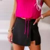 Le Lis Black Side Slit Detail Skort Women's Clothing