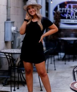 HYFVE Black T-Shirt Mini Dress