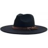 ACCITY Black Wide Brim Panama Hat Women's Clothing 1 ACCITY Black Wide Brim Panama Hat Women's Clothing
