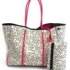 ATL Market Coral Strap Spotted Neoprene Tote Bag