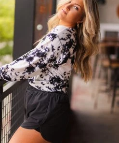 HYFVE Black And White Tie Dye Pullover