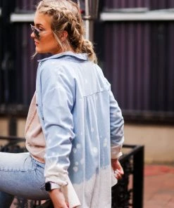 Entro Bleached Chambray Button Down