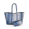 Beauty Stash New Arrivals Blue Fawn Pattern Neoprene Tote Bag