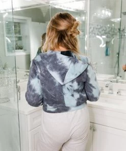 HYFVE Blue Tie Dye Zip Up Jacket