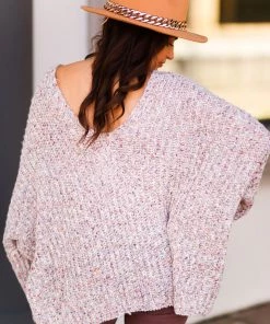 POL Blush Bell Sleeve Sweater Women's Clothing